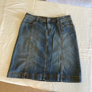 CAbi faded denim skirt, sz 12